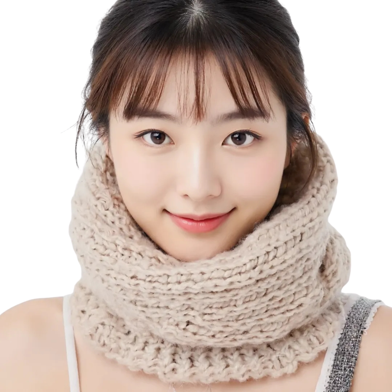 Szopy.pl - Moda odzież na miarę twoich oczekiwań Komin damski zimowy w kolorze beżowym – modny i ciepły dodatek Szopy.pl